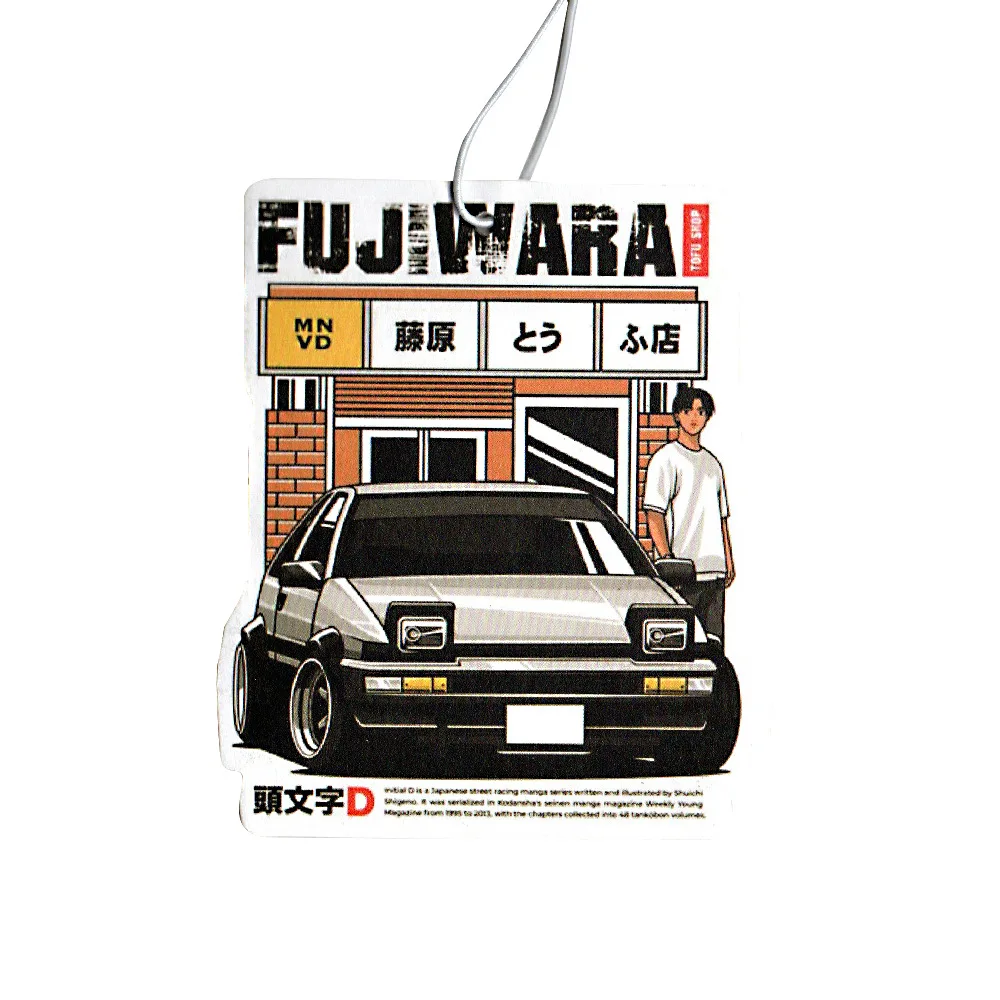 JDM Initial D AE86 Car Air Freshener Hanging Rearview Mirror Perfume Pendant Solid Paper Fujiwara Tofu Shop Interior Accessories