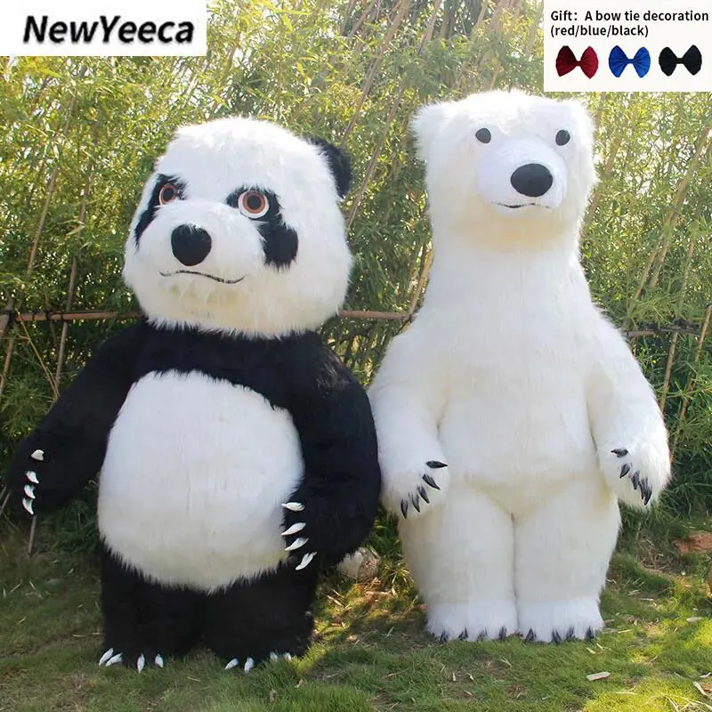 Giant Panda Inflatable Costume Street Funny Polar Bear Mascot Costume Party Cosplay Plush Doll Inflatable Mascot Costume