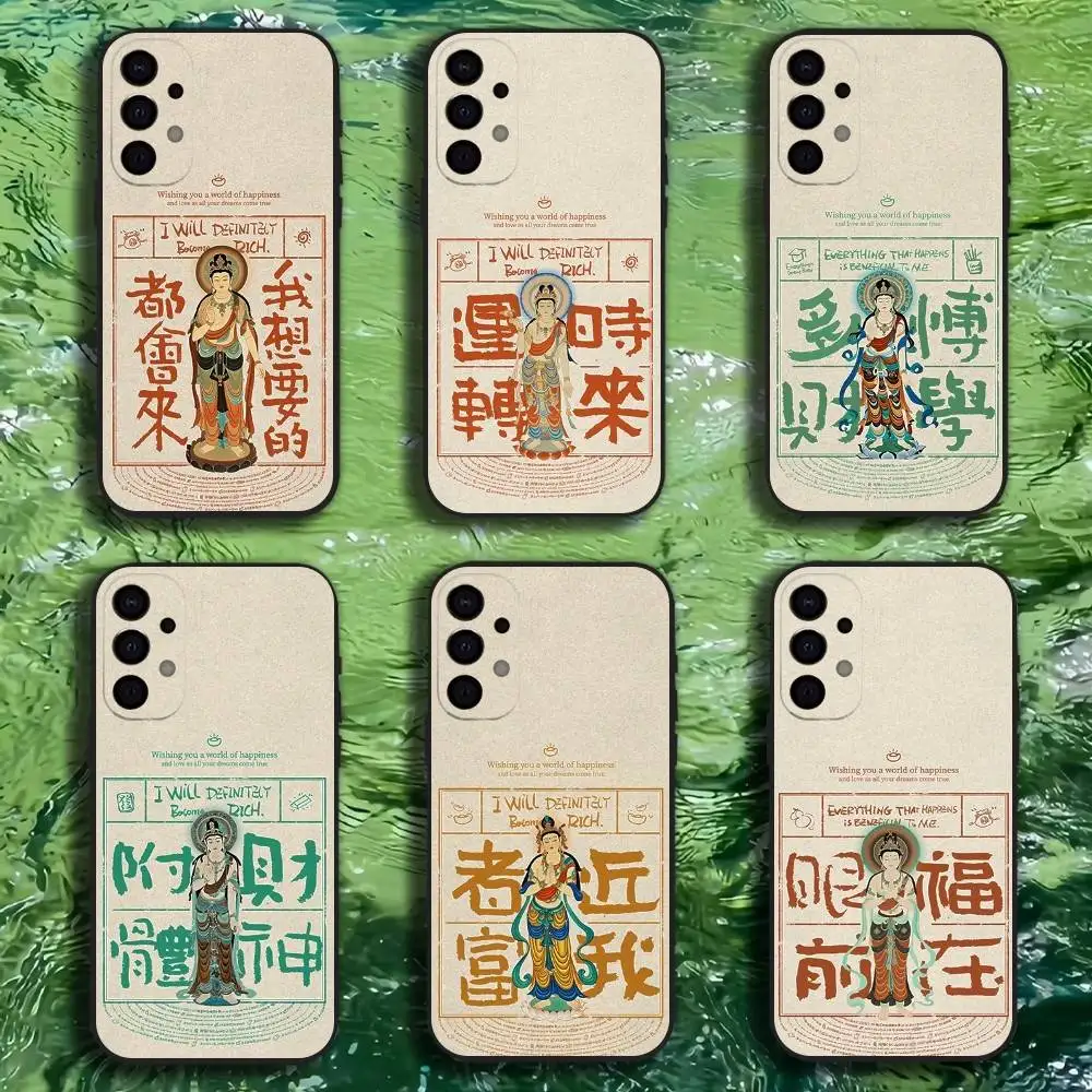 

Good Luck and Wealth Phone Case For Samsung S25,S24,S21,S22,S23,S30,Ultra,S20,Plus,Fe,Lite,Note,10,9,5G Black Cover