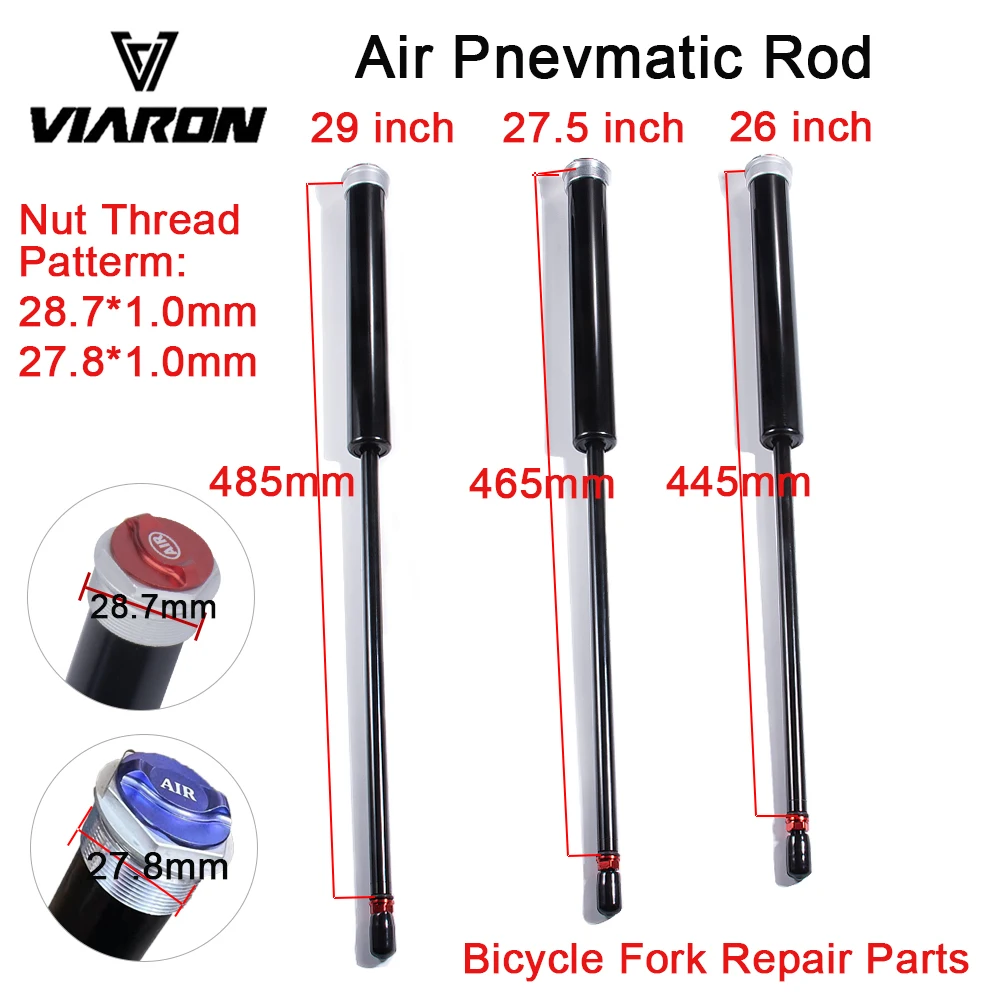 VIARON Air Pneumatic Rod Suspension Bike 29/27.5/26 Inch Bicycle Fork Repair Parts For Single/Double Chamber Bicycle Accessories