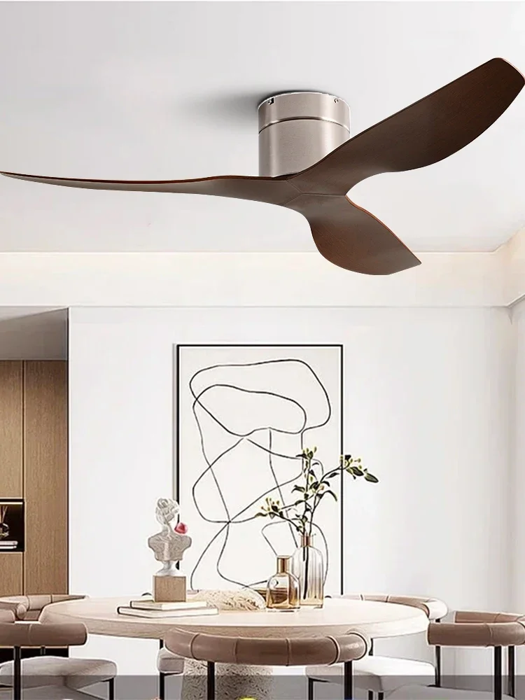 45/52 Inch Industrial Retro Ceiling Fan with LED Light and Remote Control, 6 Speed Silent Ceiling Fans No Light for Home & Offic