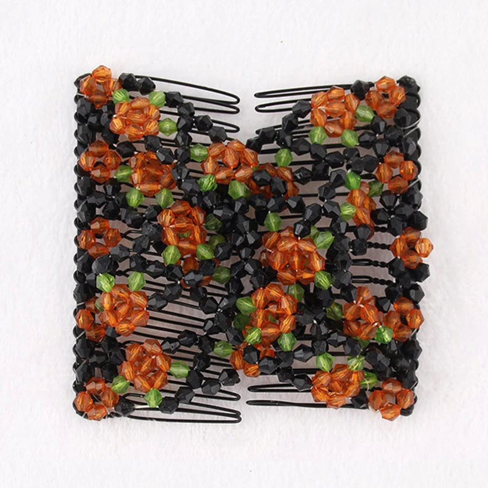 

4 шт. стильных двойных заколок-гребней для волос, эластичные, без повреждений, для женщин, декоративные, вместительные, легко заменяемые