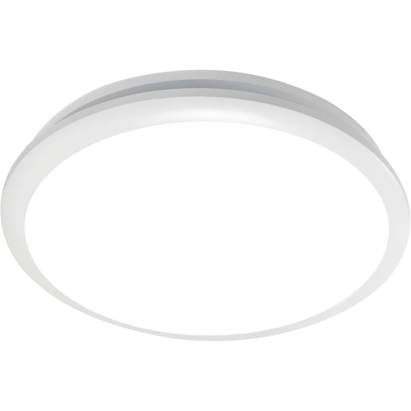 Homewerks 7141-80 مروحة حمام مدمجة بإضاءة LED لتهوية عادم السقف 1.1 نطاق 80 CFM، أبيض