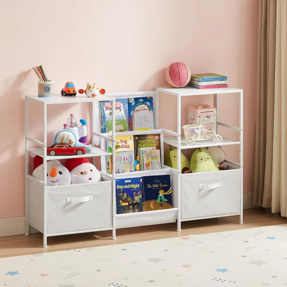 Kid Bookshelf Toy Organizer 3 Tier Wooden Bookcase Children's Bookcase