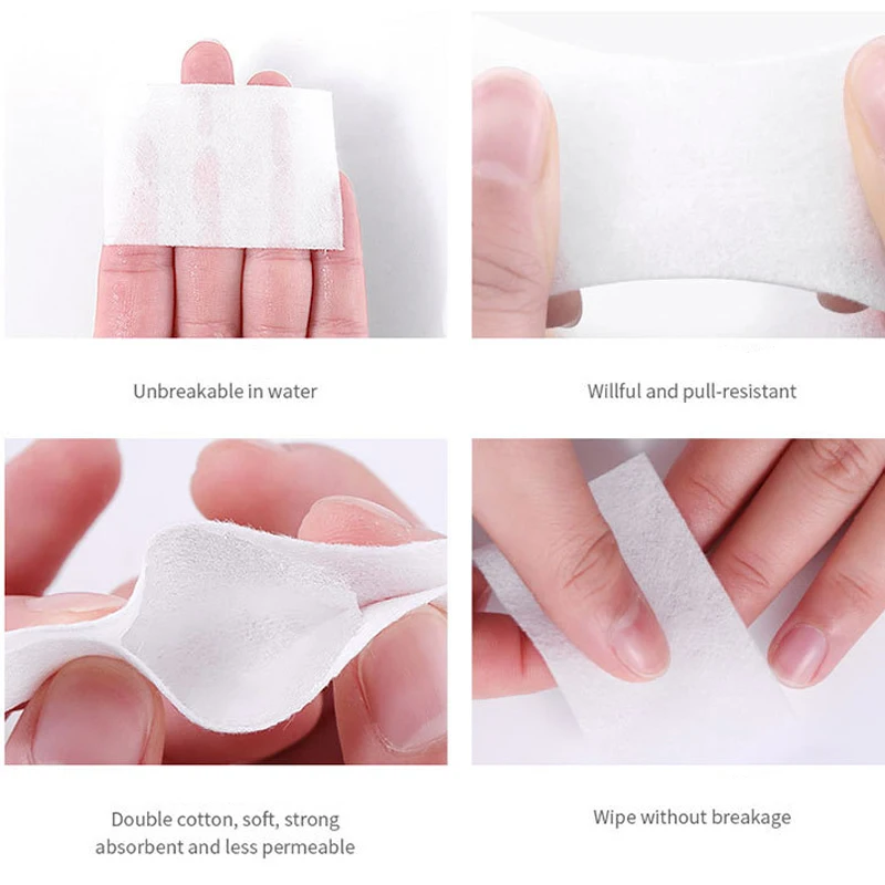 1000Pcs Solid Durable Nail Tools Manicure Gel Nail Polish Remover Pads Lint-Free Wipes 100% Cotton Napkins Wraps