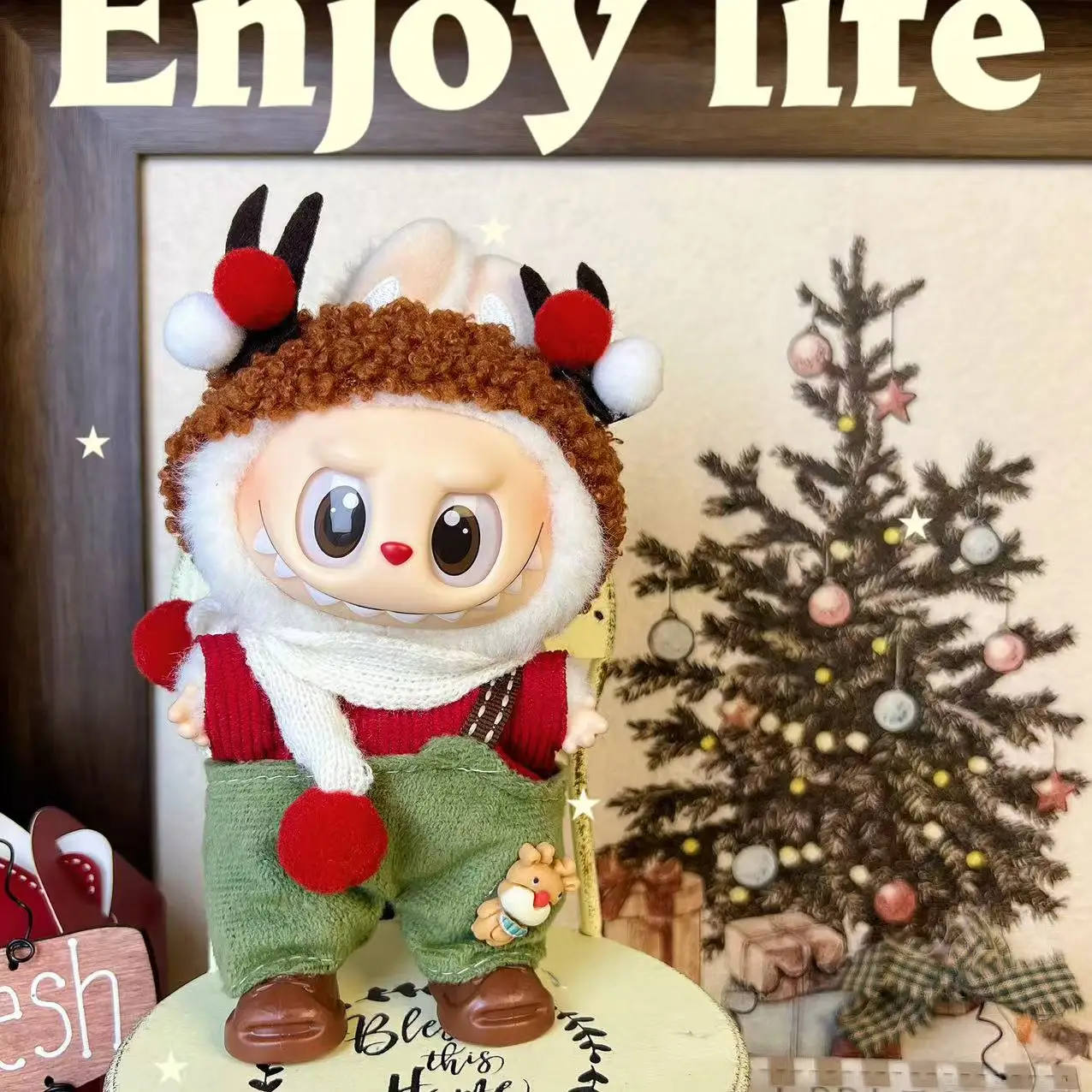 Conjunto de Ropa de Navidad para Labubu, Ropa de muñeca roja para Festival, accesorios para V3, Ropa de Labubu, Ropa de muñeca de peluche