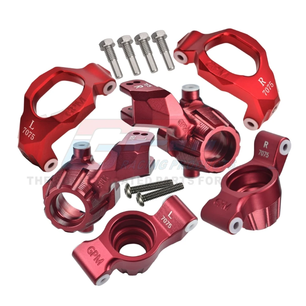 GPM for Traxxas 1/8 MAXX SLASH 6S 1/10 MAXX 4S RC Car Metal Front Steering Blocks +Caster Blocks + Rear Hub 8932 + 8937 + 8952 - Image 2