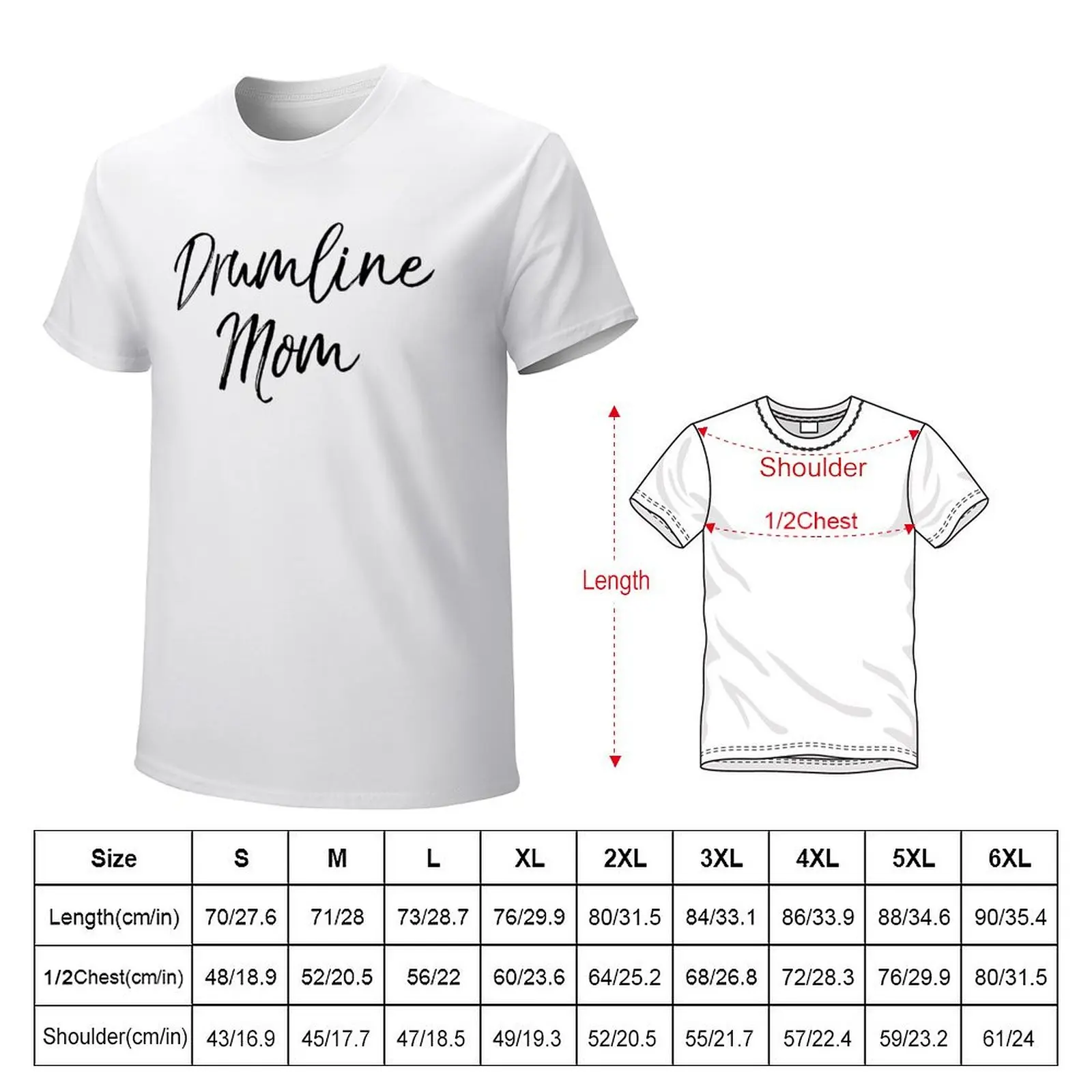 Drumline Mom Funny Marching Band Quote T-shirt plain Aesthetic clothing mens t shirts casual stylish