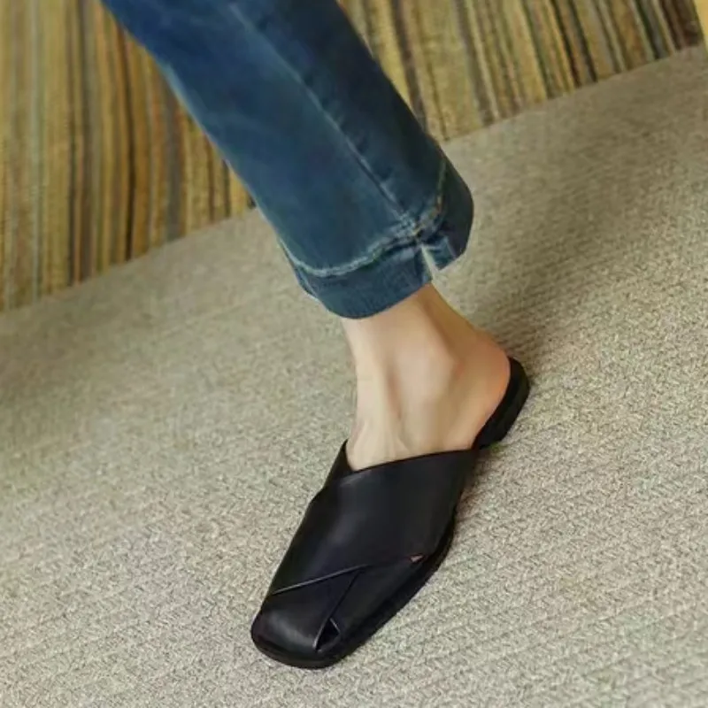 Summer Casual Flats Slippers Women Mules Shoes 2023 New Designer Slingbacks Sandals Shoes Flip Flops Walking Slides Zapatillas
