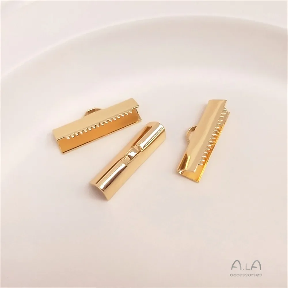 14K vergulde pony gesp Pony gesp diy eindgesp singelband clip accessoires