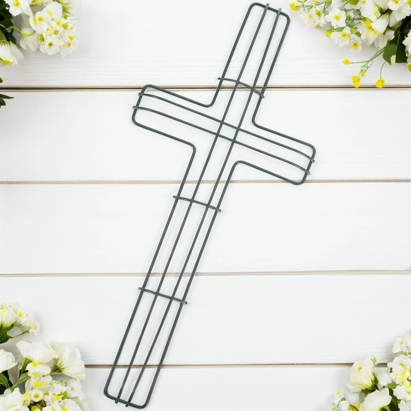 

2pcs Iron Frame Cross Shaped Diy Wreath Making Tool For Christmas Easter Garland Accessories Flower Arranging Support Wreath