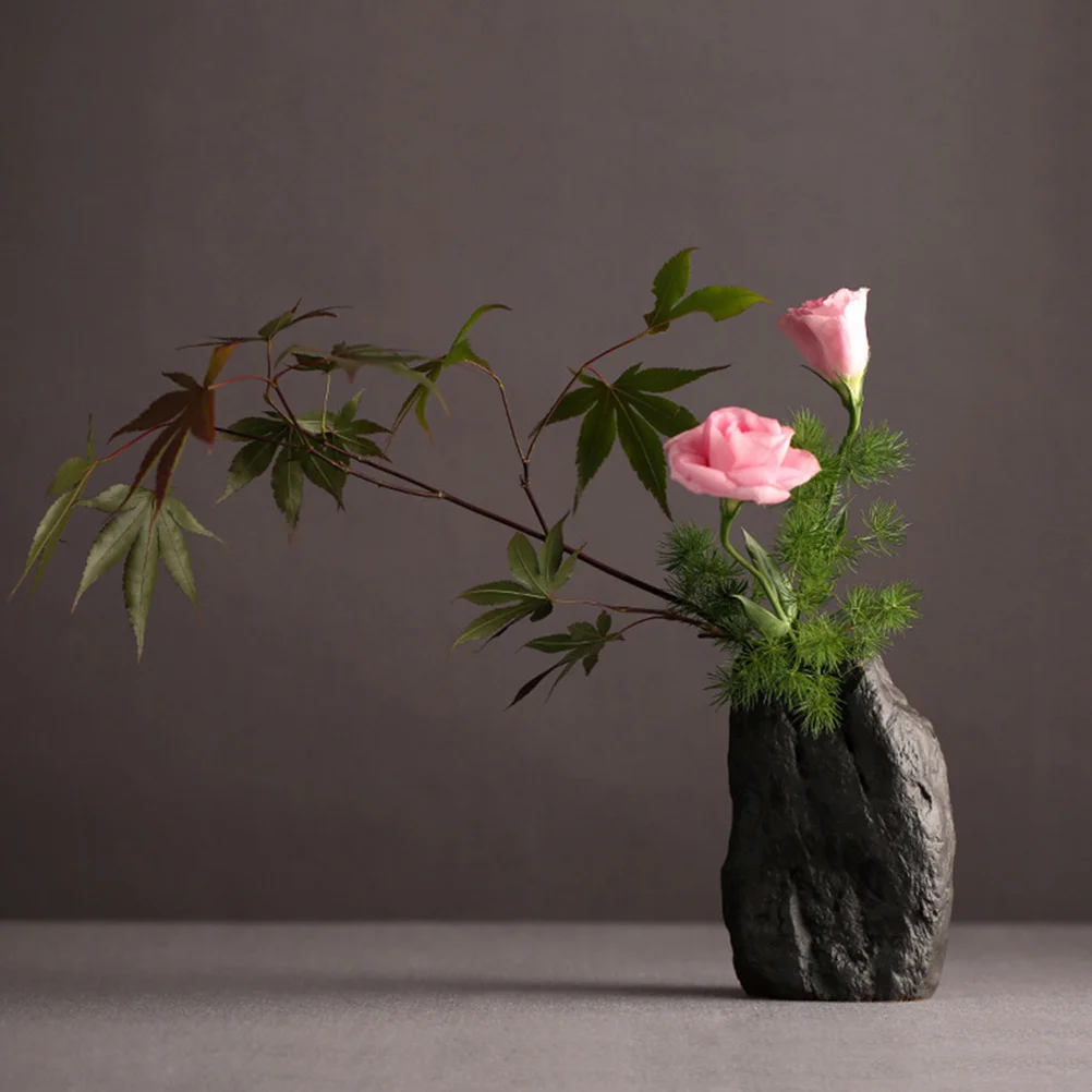 

1Pcs Zen Ceramic Vase Small Tabletop Retro Desktop Floral Vase Ornament Flower Arrangement Container Home Decoration