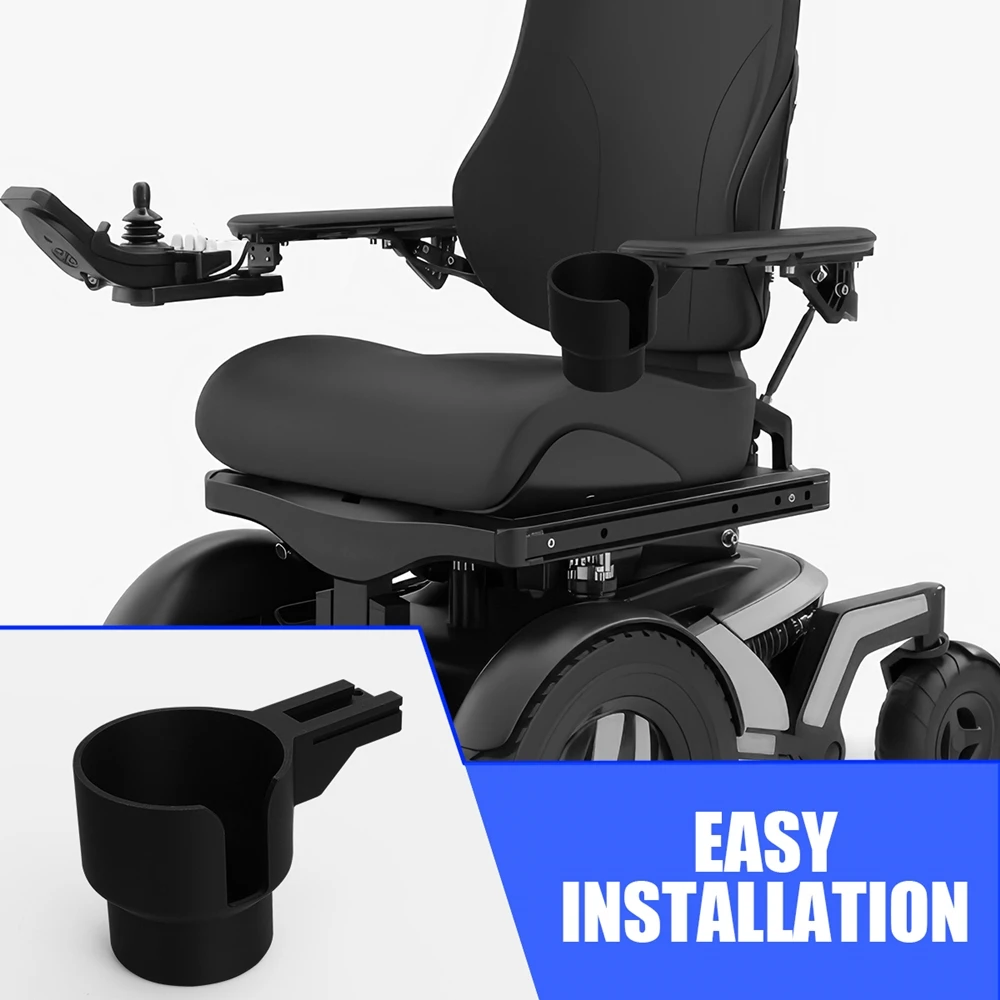 Soporte para vasos de bebidas, caja de almacenamiento para silla de ruedas eléctrica Permobil, juego de cesta para teléfono