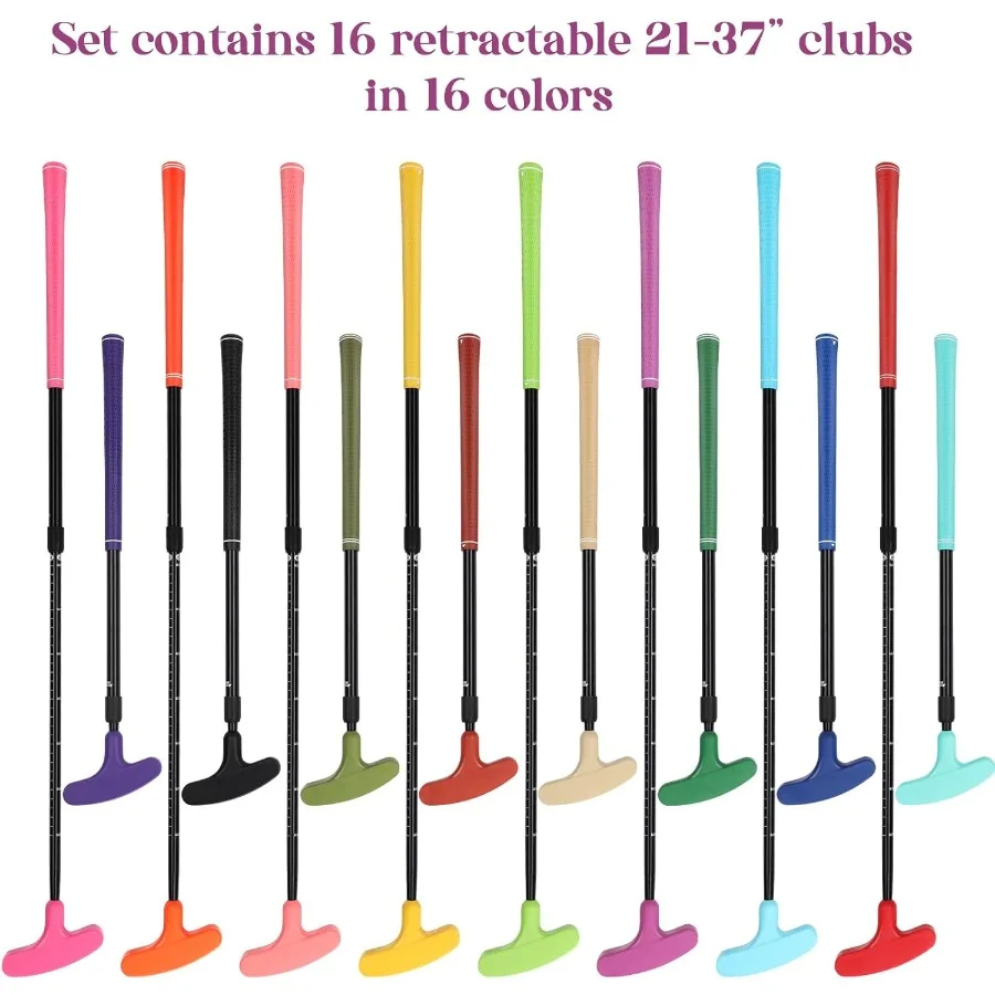 16 عبوة من مضارب الجولف للرجال والنساء بطول قابل للتعديل في اتجاهين، مضارب جولف صغيرة مضرب السائبة لليد اليمنى واليسرى للاعبي الغولف C #2