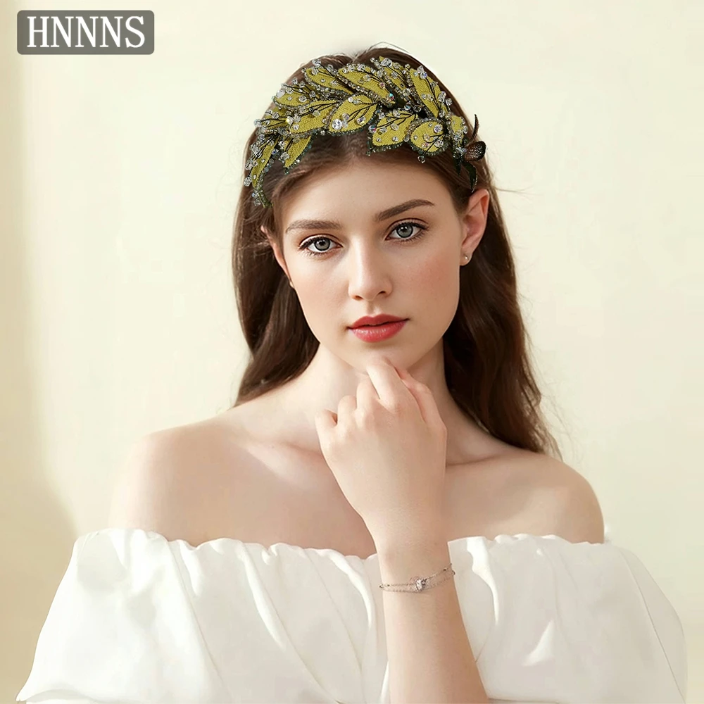 

TOPQUEEN Golden Wedding Headband For Ladies Banquet Party Fashionable Crystal Rhinestone Headband For Brides Wedding Hair YXA201