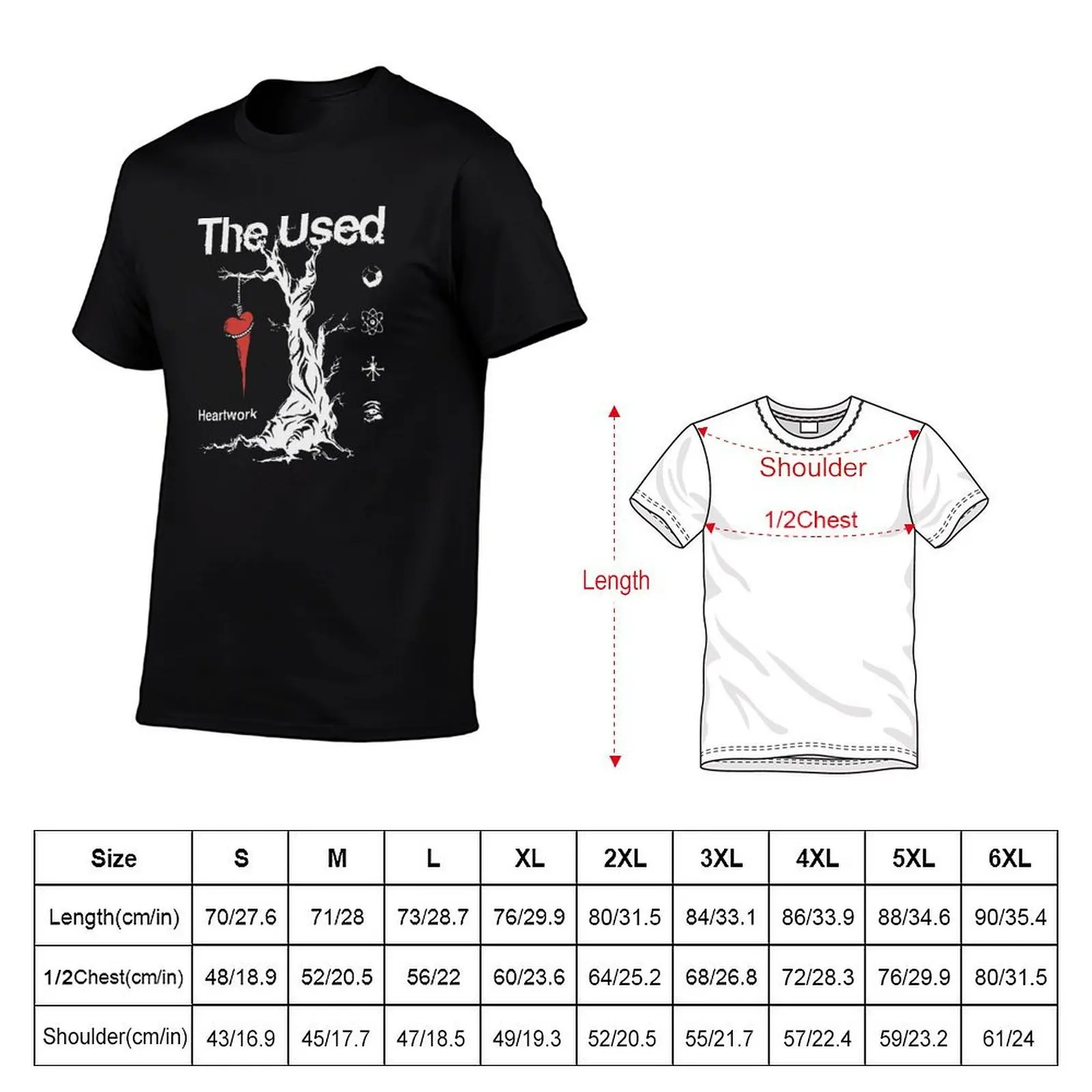 The Used Band T-Shirt anime t shirts oversize t shirts for man pack cotton funny t shirts cotton T-Shirt