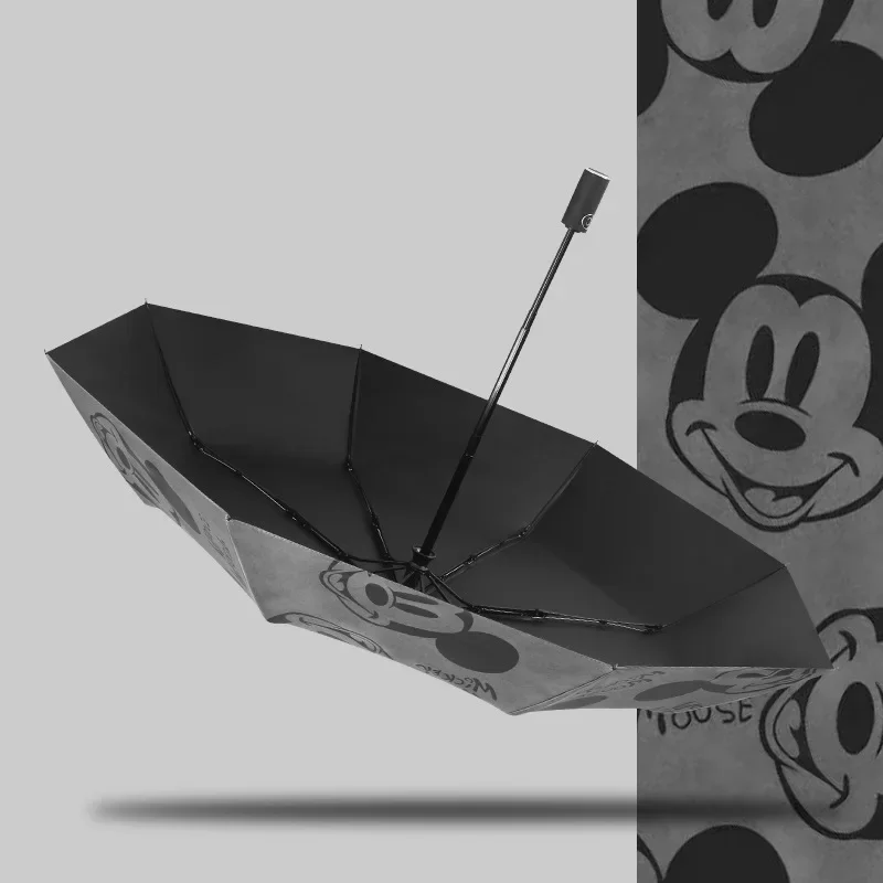 Disney Mickey Mouse Umbrella Automatic Double Layer Umbrella Folding Windproof UV resistance Sunshade & Rain Umbrella Car Travel