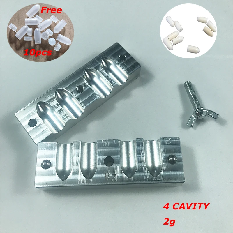 Aluminum Suppository Mold 4 CAVITY 2g,Homemade Reusable Lab