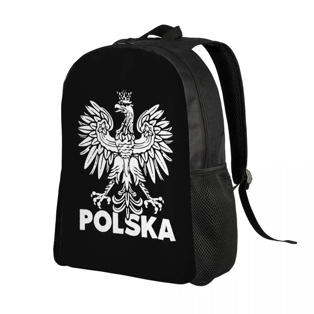 Personalized Polska Backpack Women Men Casual Bookbag for School College Poland Eagle Polish Bags