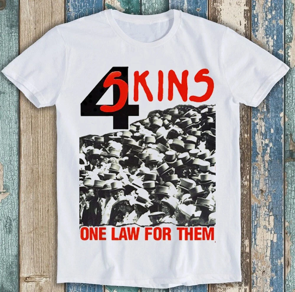 4-Skins One Law For Them Music Fun Gift T-Shirt Lässige, lockere Streetwear für Herren, geeignet für alle Jahreszeiten, Harajuku-Shirts