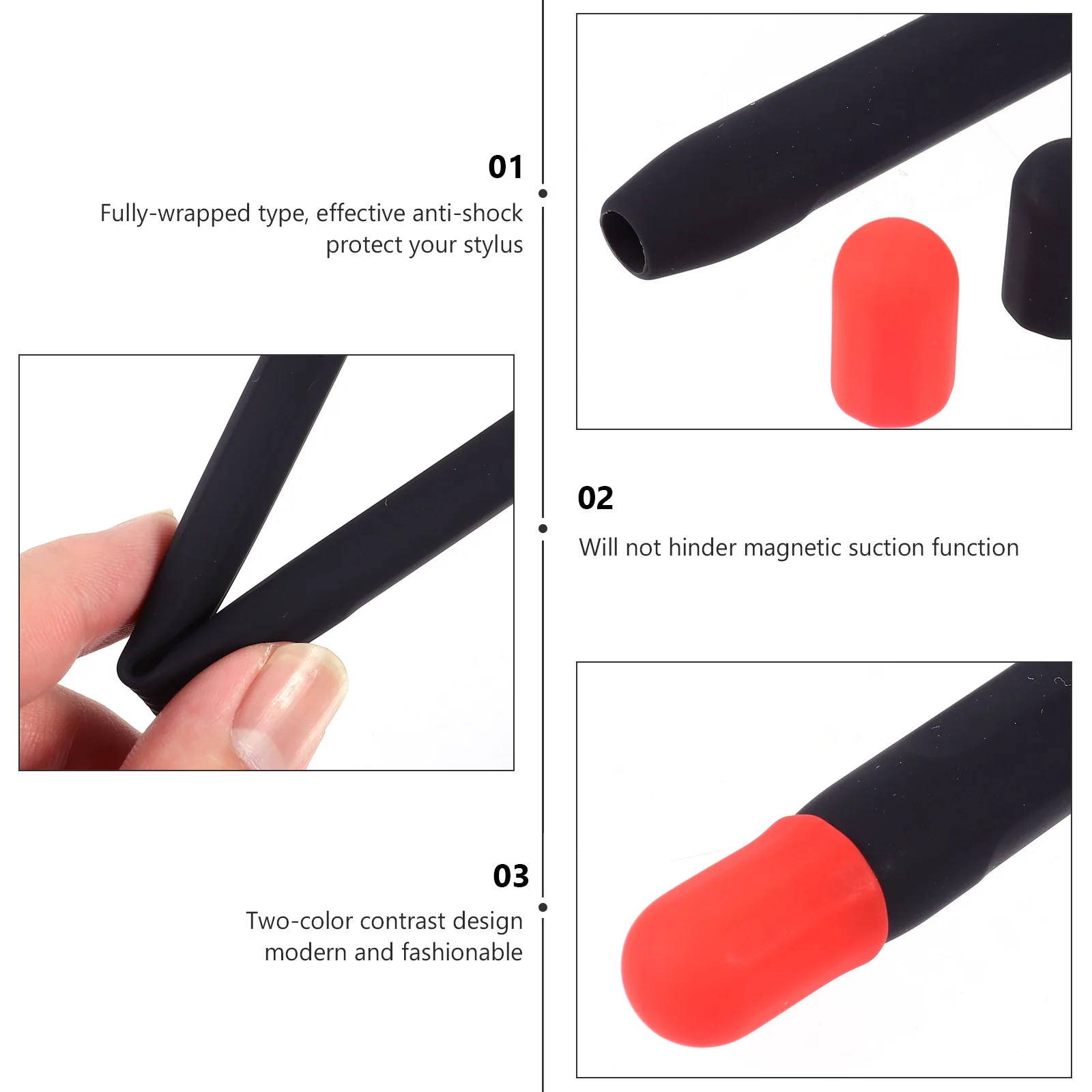 

Stylus Case Holder for Pen Pocket Protector Accessories Cover Silicone Grip Sleeve
