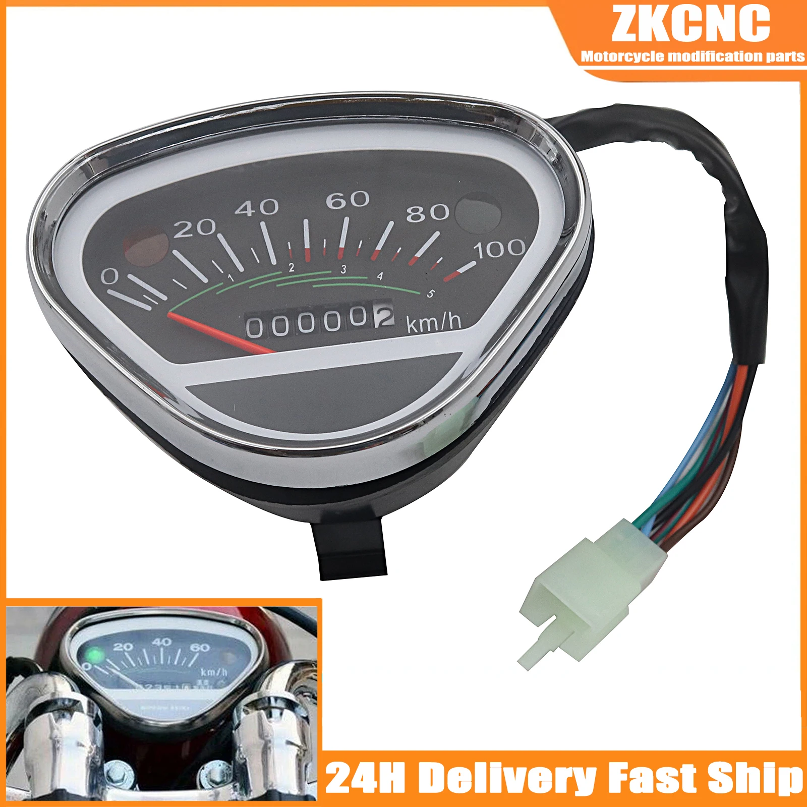 

Motorcycle Meter Odometer Gauge Backlight LCD Digital Indicator Instrument For Vintage Honda DAX 70 Jialing70 Moto Accessories