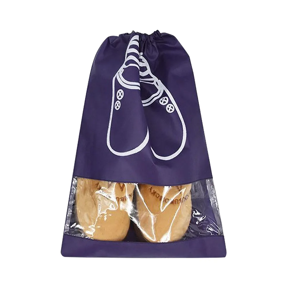 Drawstring Shoes Pouch New Waterproof Portable Closet Bag Non-woven Pocket Dust-proof Storage Bags Home