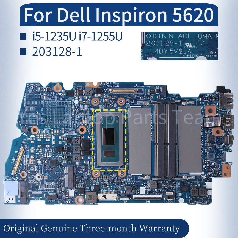 

203128-1 For Dell Inspiron 5620 Laptop Mainboard 07T4T6 0X6MPM i5-1235U i7-1255U Notebook Motherboard