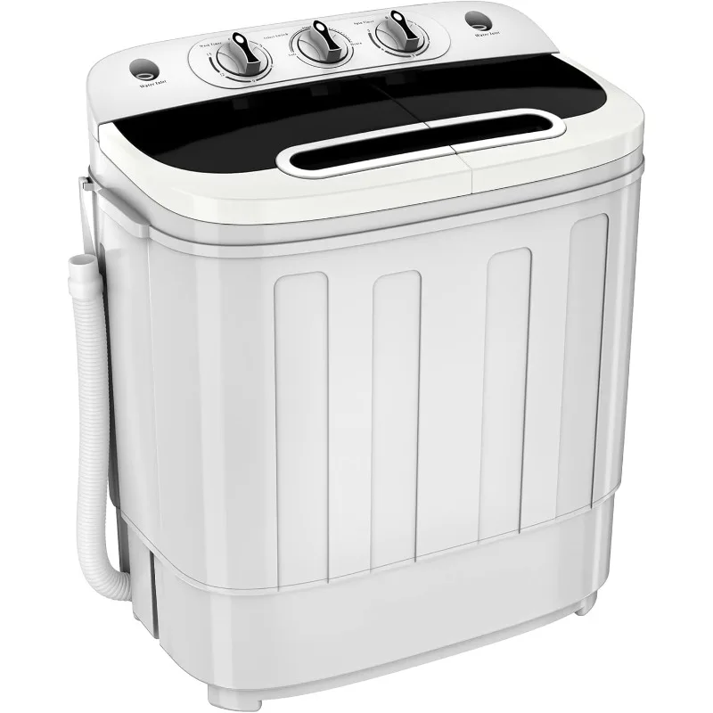 ZENY Portable Clothes Washing Machine Mini Twin Tub Washing Machine 13lbs Capacity with Spin Dryer,Compact Washer and Dryer