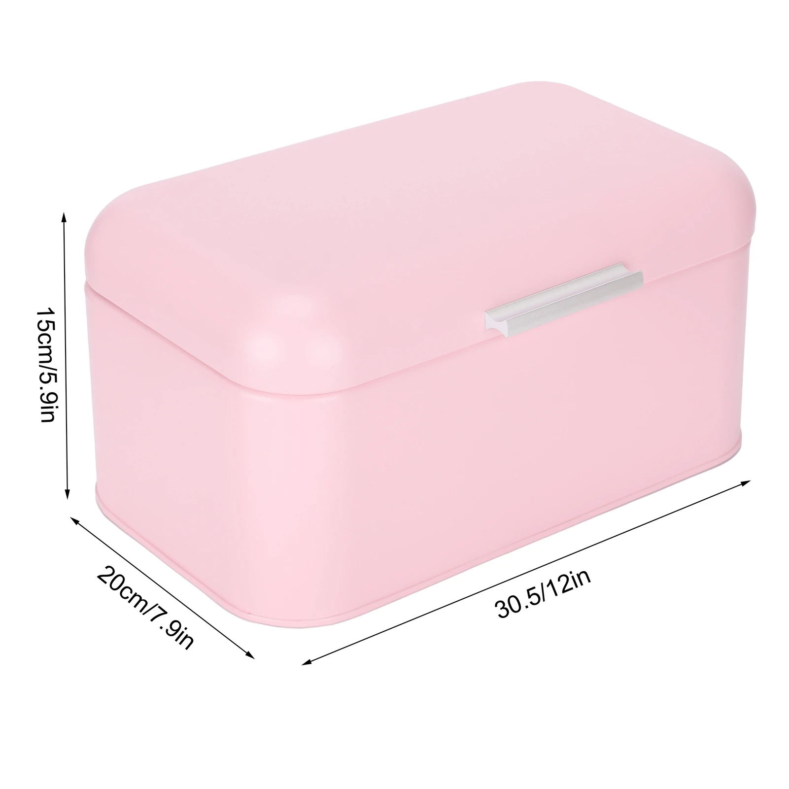 Bread Storage Box Pink Iron Bread Container Organizer Non‑Toxic Retro Household Storage Case Kitchen Accessories