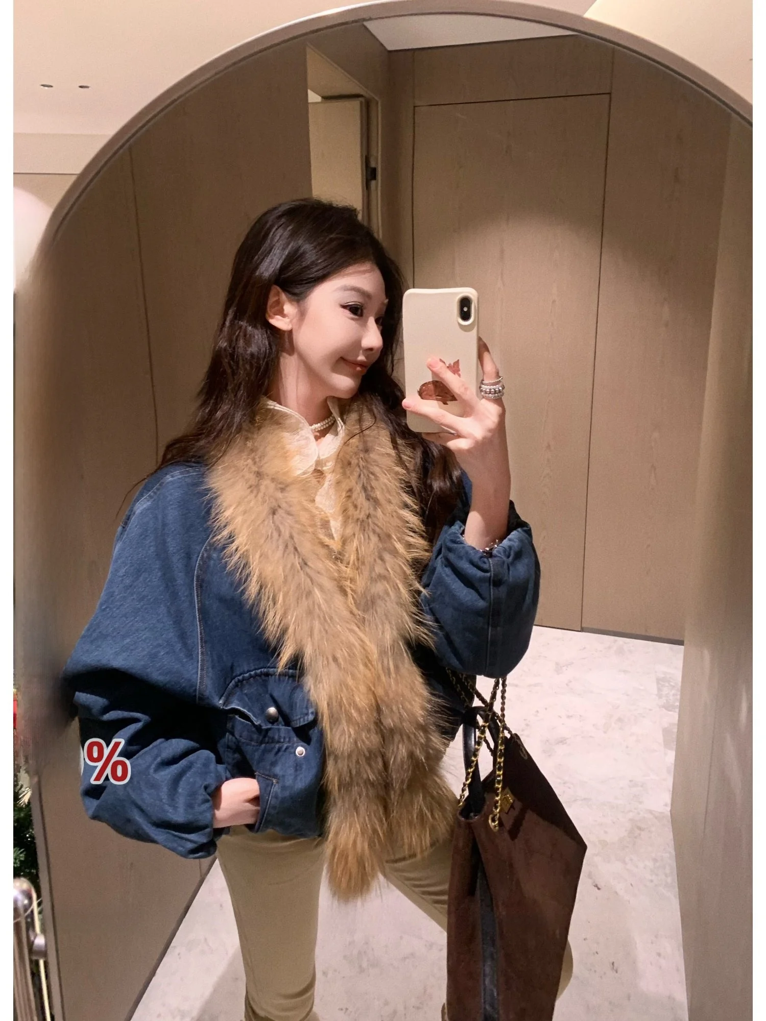 

Slimming down Jaet DADADA New Winter Faionable Young Sle Women's Puffer Coat Warmth Comfortable Fit White Du down