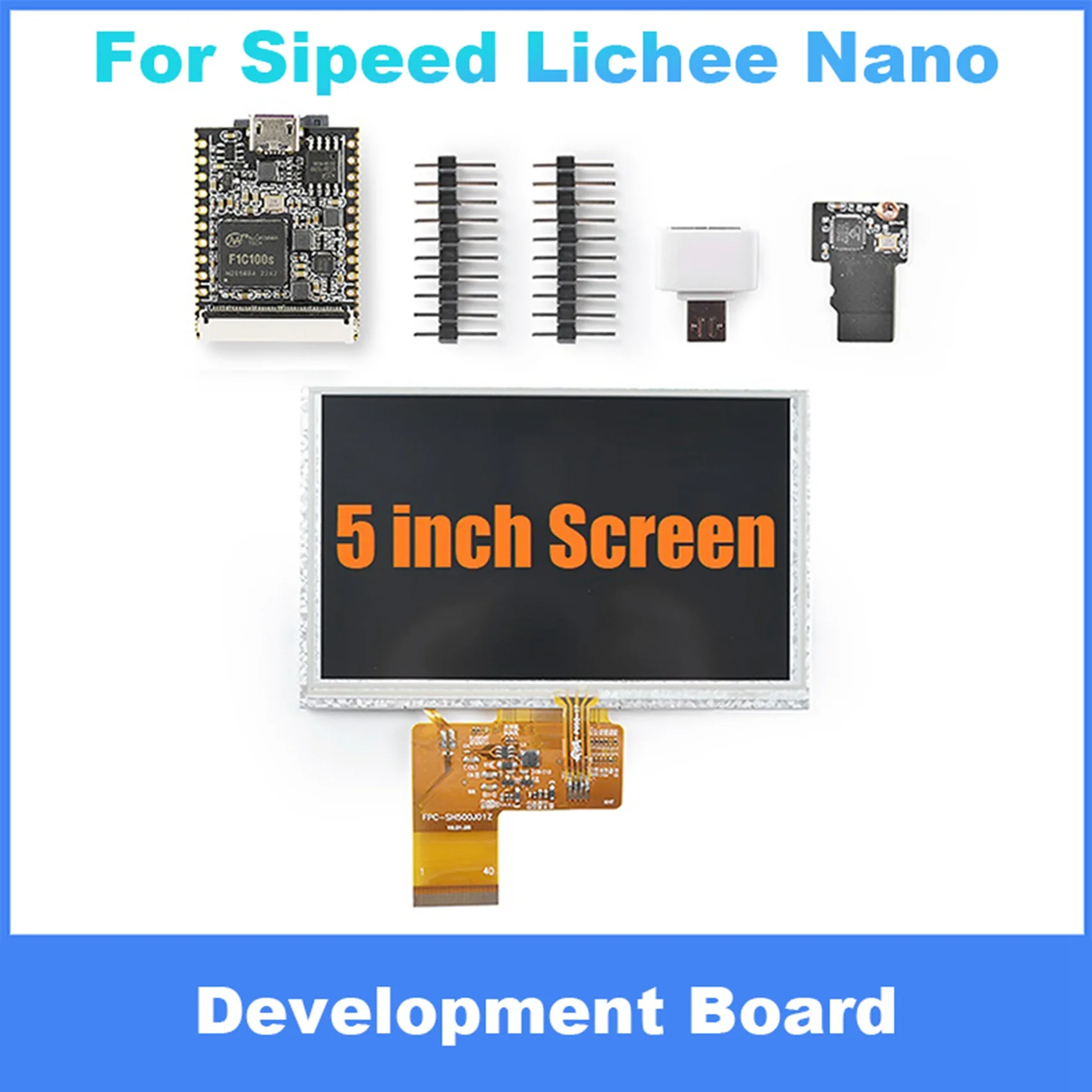 For Nano Motherboard+5 Inch Screen+WiFi Module F1C100S Development Board for Linux Programming Learning