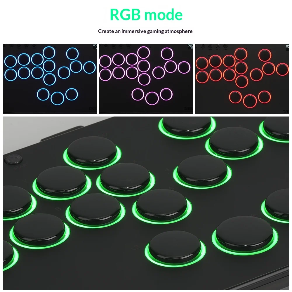 Hitbox Haute42 E-Series E-16 Keyboard Fighting Layout Kiri Kompatibel Multi-Platform Raspberry Pi Untuk Game Fighting