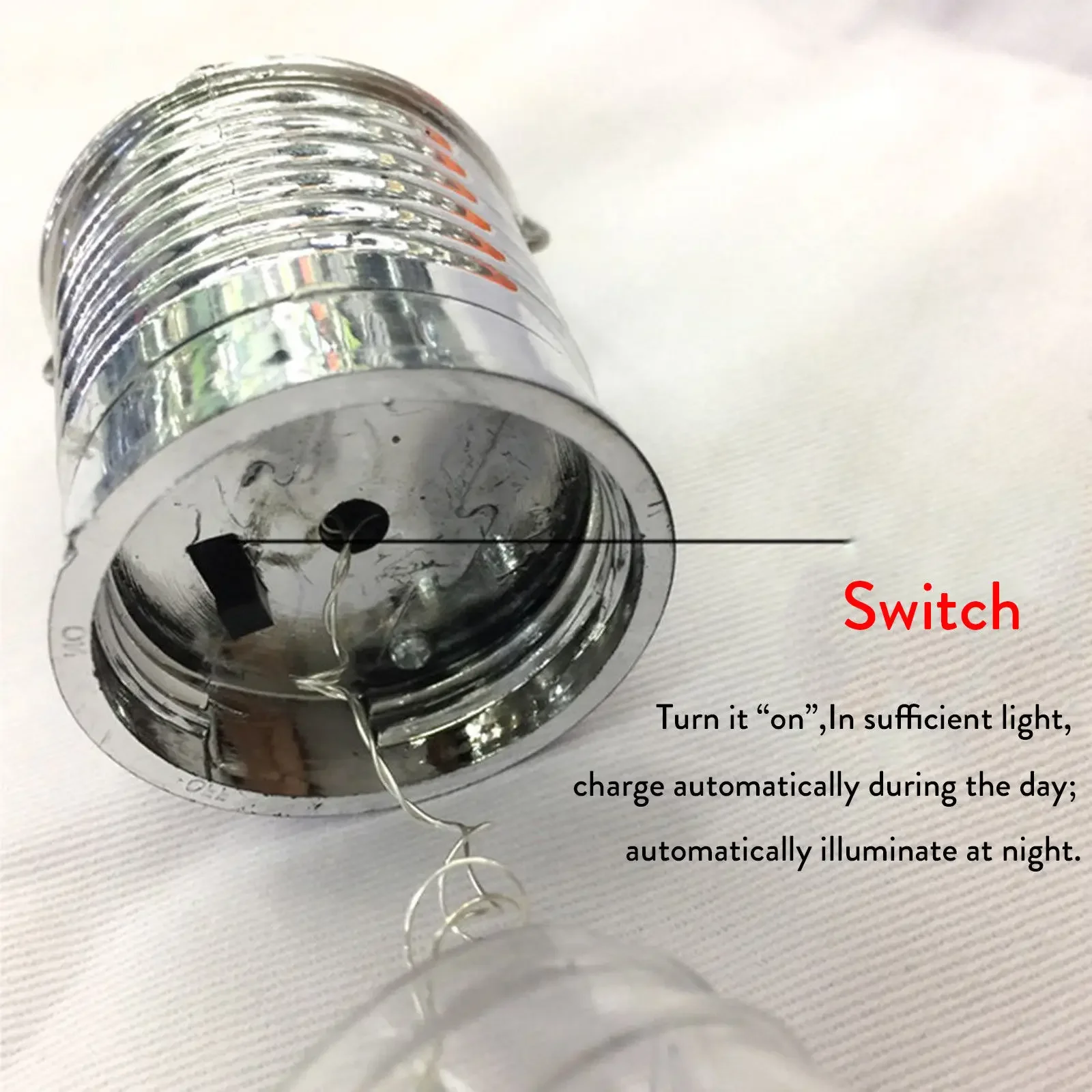 Solar Powered LED Light Bulbs garden Outdoor waterproof hanging Clear Bulbs Patio Fairy String Light Christmas Wedding decoratio