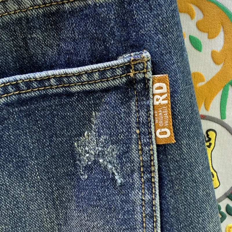 Street Fashion Loose Washed-out Vintage Blue Jeans Men's Spring and Autumn Loose Large Size Casual Harem Fashion Pants