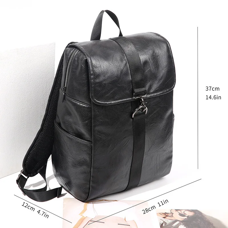 Shoulder bag for women 2024 new Korean version fashionable and minimalist student backpack soft leather large capacity