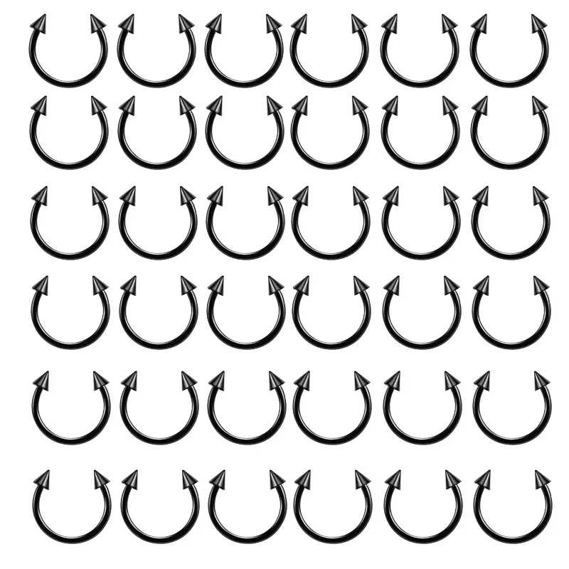 36PC Stainless Steel Horseshoe Septum Piercing Lot