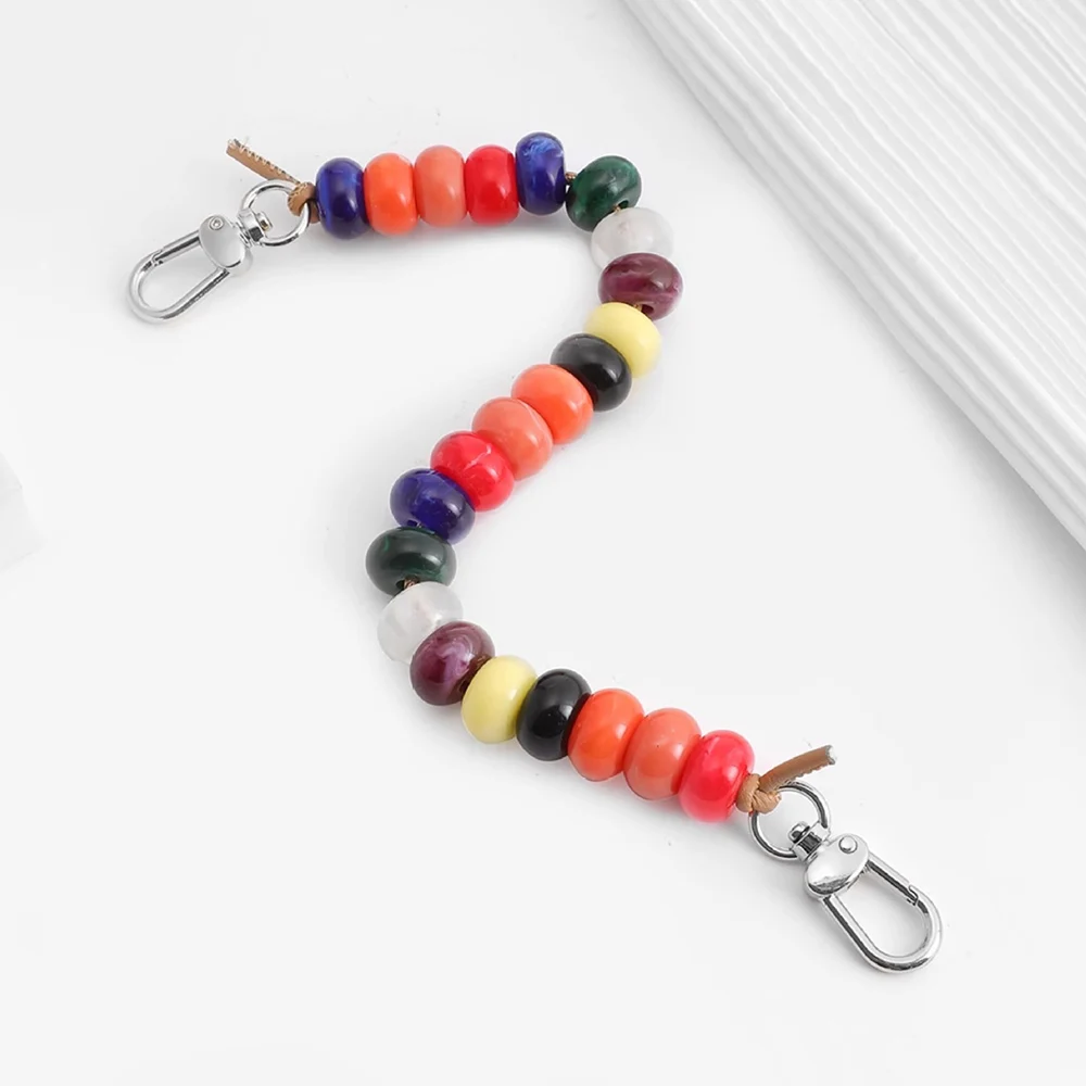 Colorful Beaded Decorative Chain For Longchamp Mini Bags Replacement Purse Strap Extender Chain Women Bag Accessories 15/31Cm