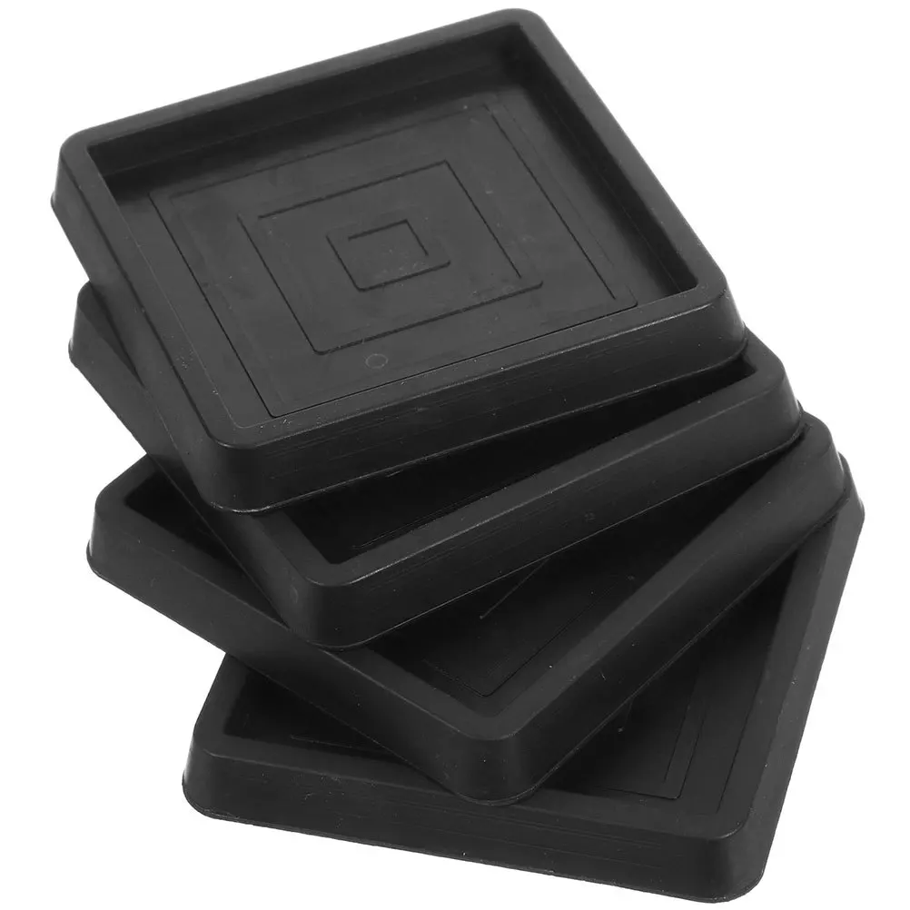 

4pcs Anti-Slip Chair Pads Rubber Square Furniture Leg Protectors Non-Slip For Office Dining Room Chair