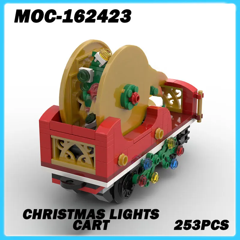 

MOC-162423 Строительный блок Мини-поезд Серия Рождественские огни Тележка DIY Модель Образовательная головоломка Оригинальная игрушка Кирпич Подарок для мальчика