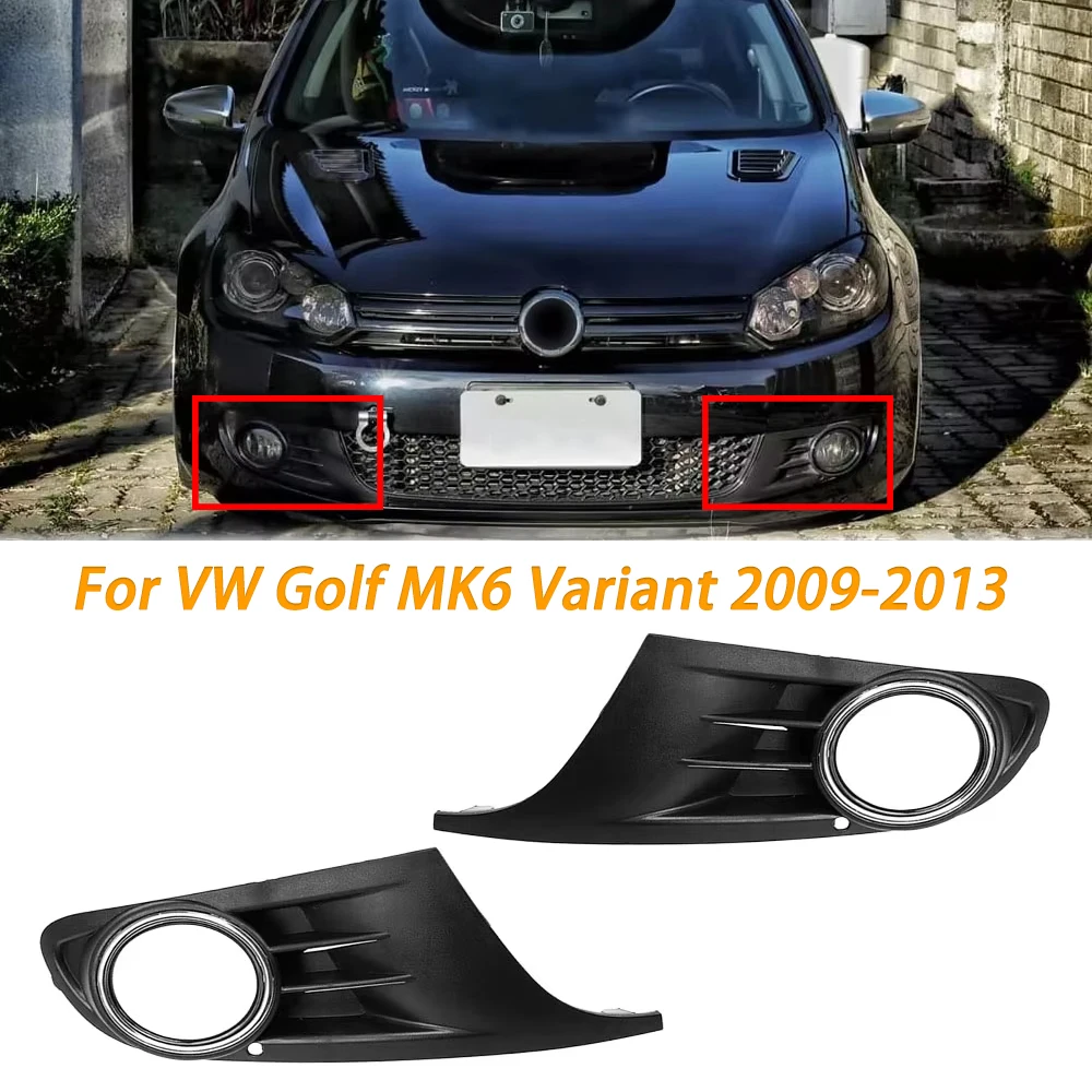 Front Bumper Fog Light Lower Grille Cover Left Right for VW Golf MK6 Variant 2009 2010 2011 2012 2013 5K0853666 5K0853665