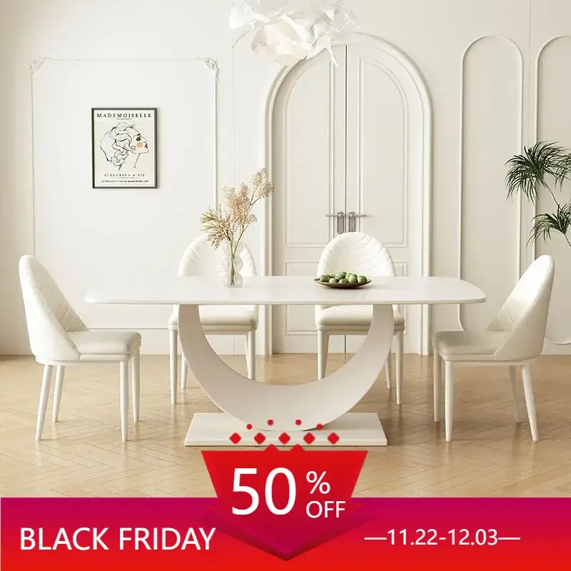 

Rectangular Dining Table Sedentary Luxury Modern Rooms Multifunction Home Furniture Reception Tables Bord Bwrdd Marble Room Home