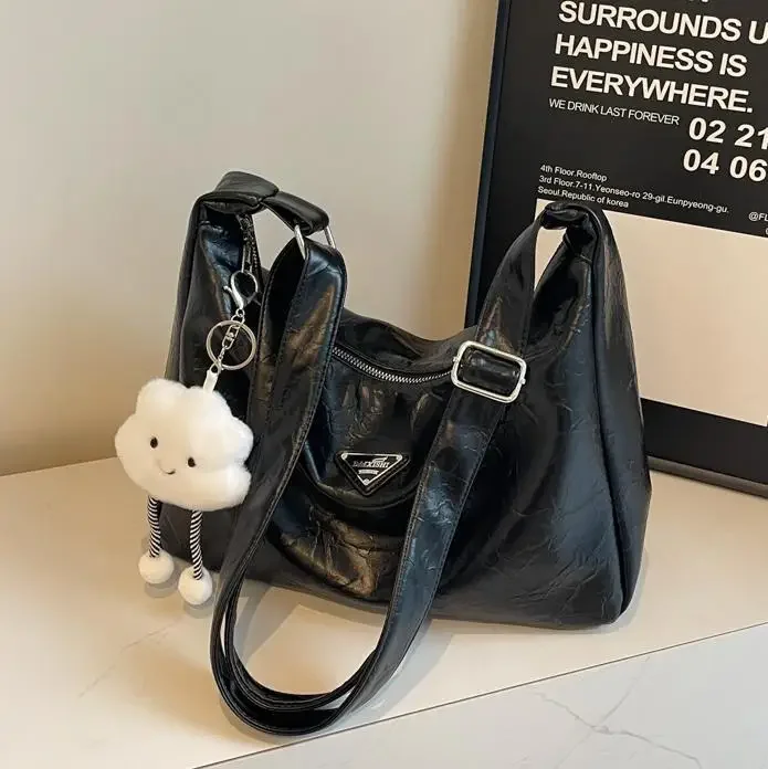 

Винтажный тренд 2025 года! Женская плиссированная сумка-тоут из искусственной замши с регулируемым ремешком в форме клецок, высококачественная сумка для профессионалов