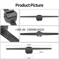 Advertising Machine Projector WIFI APP 42cm 3d Fan Holographic Display HD LED Holographic Display 3D Hologram Fan