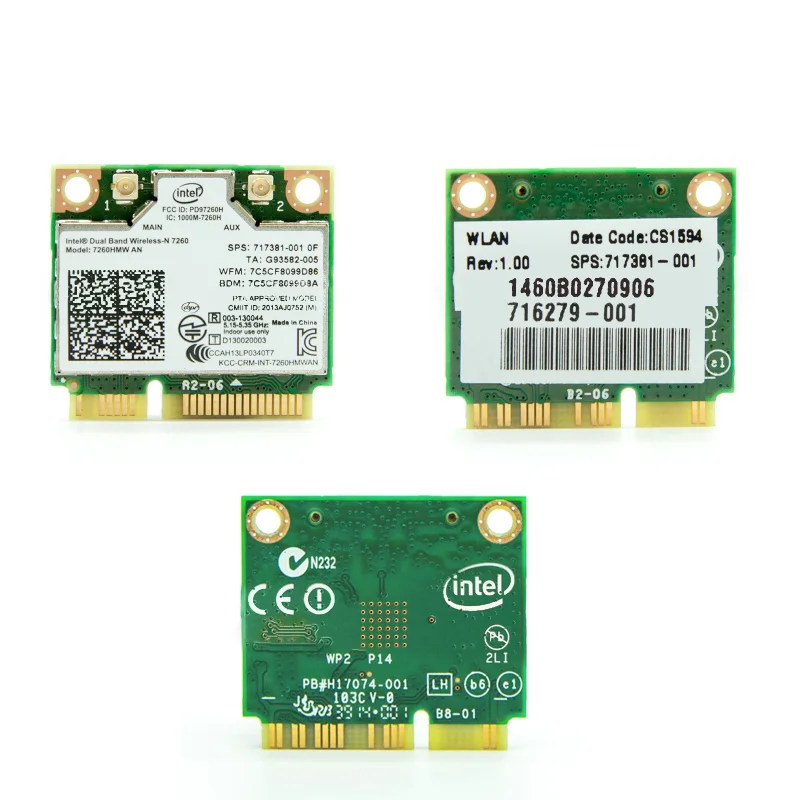 1 قطعة صغيرة 2.4 جرام/5 جيجا هرتز التيار المتناوب 7260HMW PCI-E ثنائي النطاق بطاقة الشبكة اللاسلكية بلوتوث 4.0 802.11a/b/g/n #1