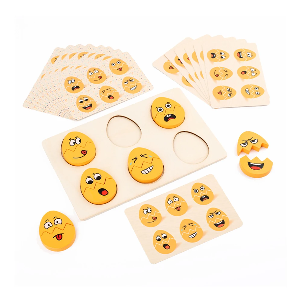 Emotiepuzzels voor kinderen Montessori Parochie Speelgoed Uitdrukking Matching Bordspel Zintuiglijk denken Educatieve tafelspellen voor kinderen