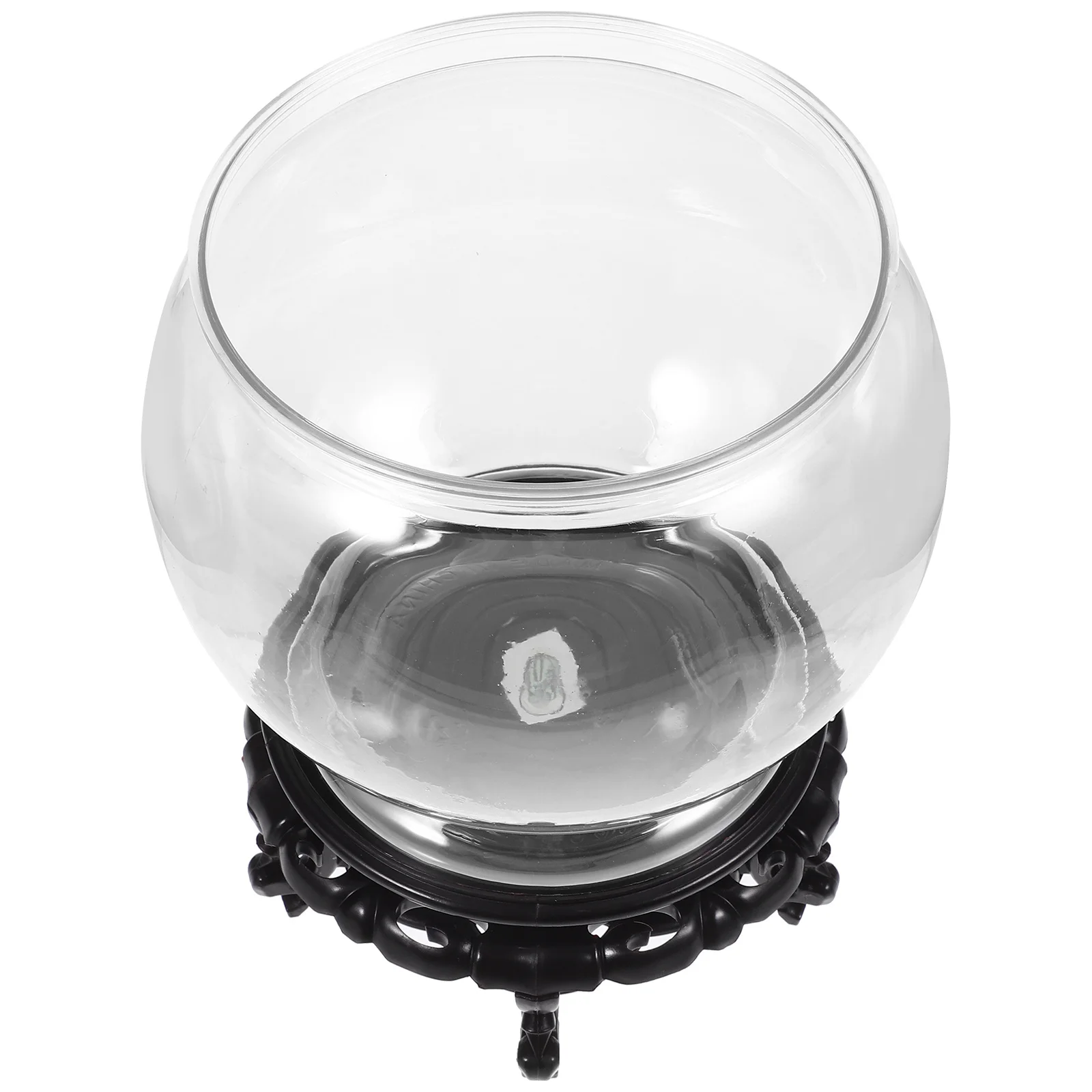 

Transparent Round Tank Clear Plastic Aquarium With Sturdy Base Small Fish Bowl For Home Office Desktop Decorative Fish