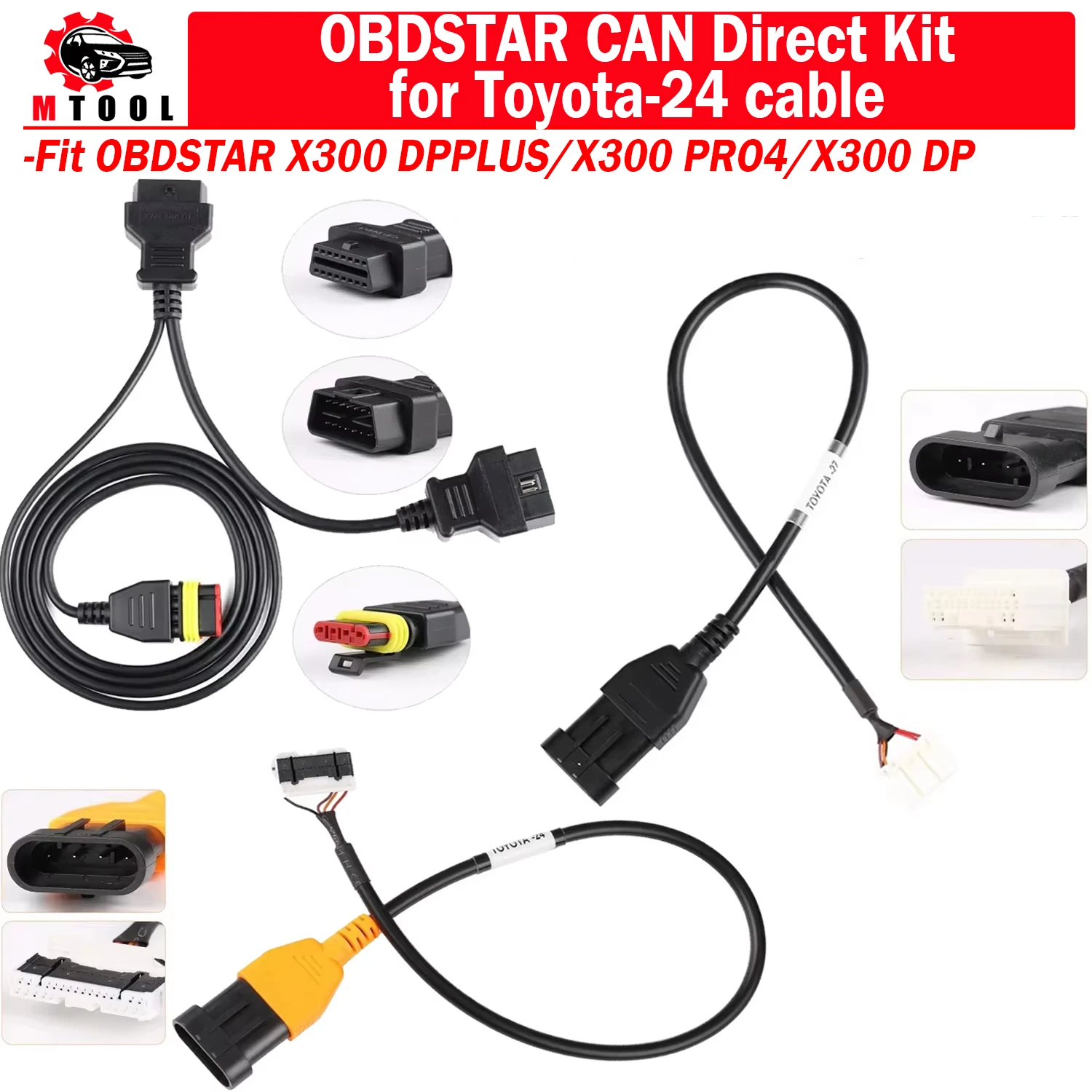 

Прямой комплект OBDSTAR CAN с кабелем Toyota-24 работает с OBDSTAR X300 DP PLUS / OBDSTAR X300 PRO4 / OBDSTAR X300 DP