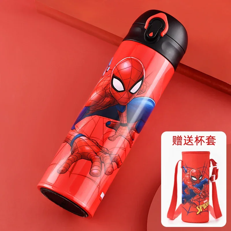 Disney Thermos Water Cup Vacuum Cup Bottle Kindergarten Student Straight Drinking Cup Water Bottle Keep Warm 480ML