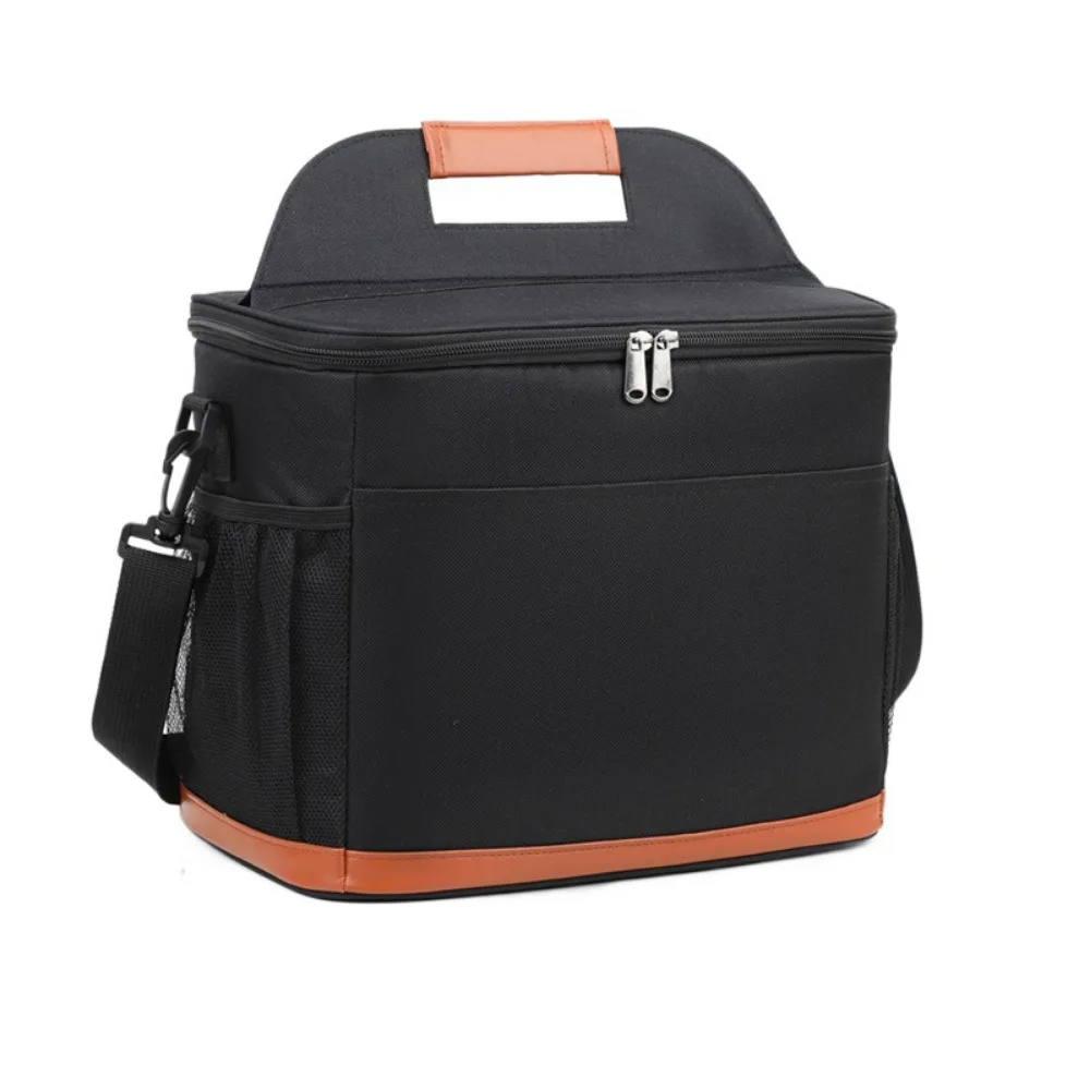 Large Capacity Insulated Cooler Bags Portable Waterproof Lunch Food Thermal Box Thickened Removable Strap Insulated Lunch Bag